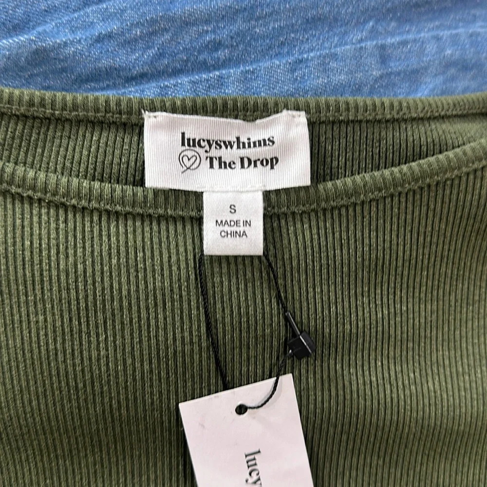 The Drop Lucy Whims Green Crop Top Sleeveless Top - Picture 4 of 7